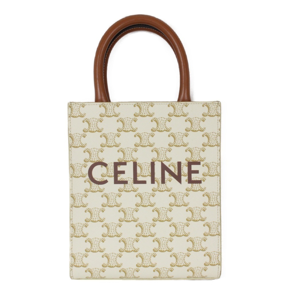 Celine Vertical Cabas Triomphe bag white classic handbag shoulder